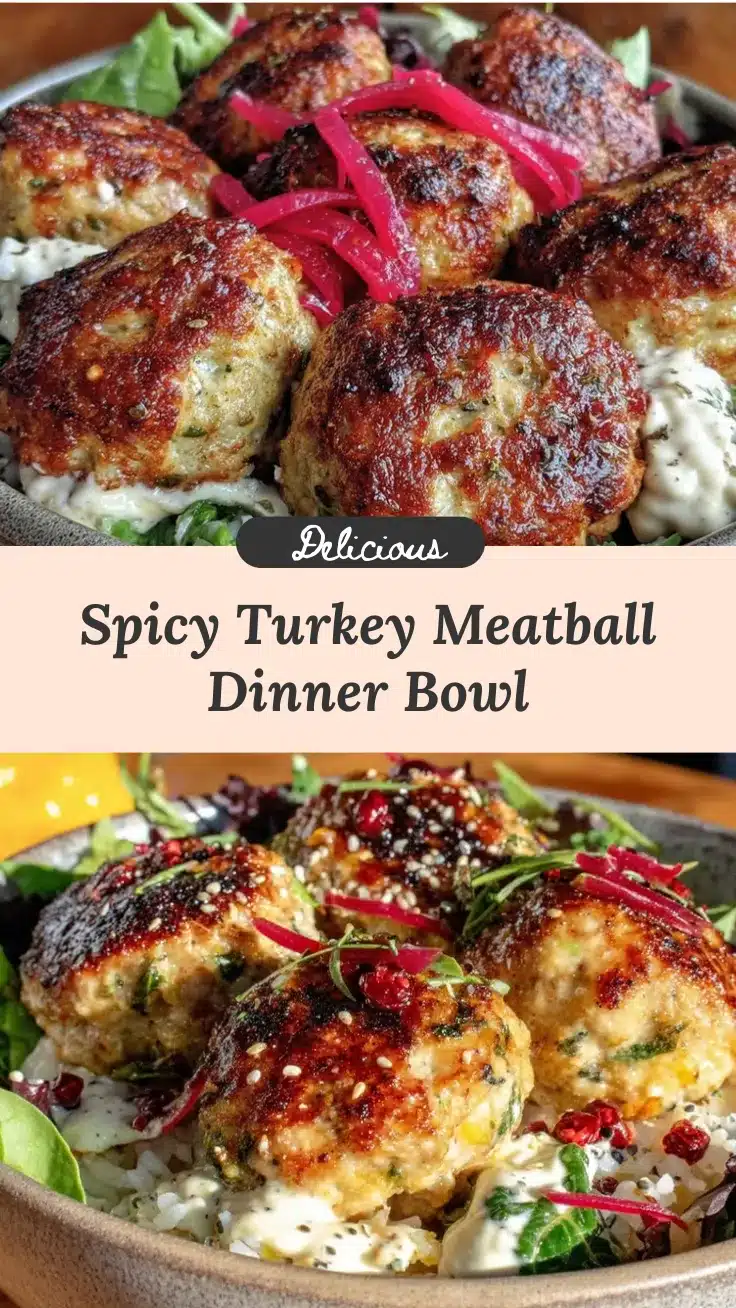 turkey meatballs dinner bowl recipe