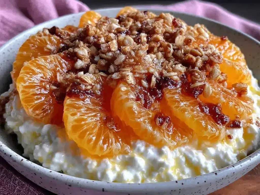 valentine breakfast cottage cheese bowl - featured image