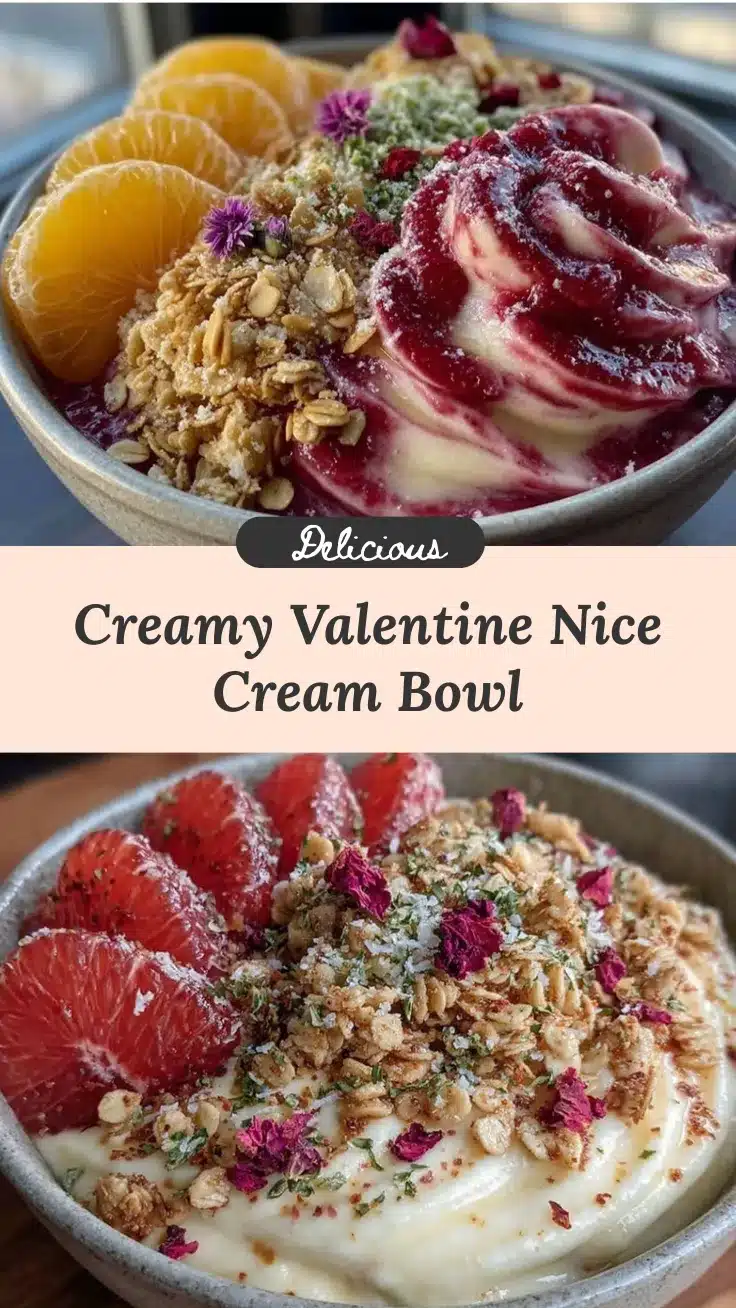valentine breakfast nice cream bowl recipe