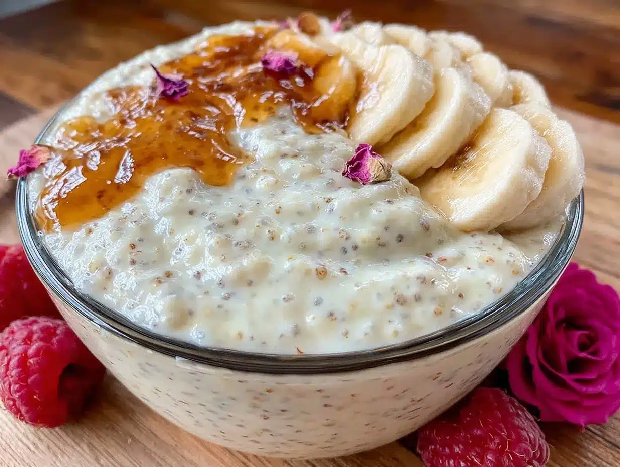 valentine chia pudding bowl preparation steps
