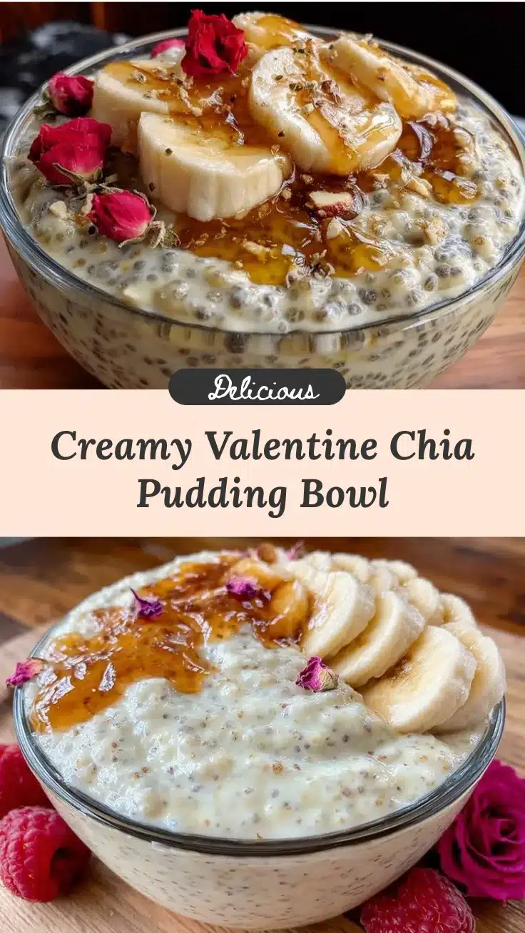 valentine chia pudding bowl recipe