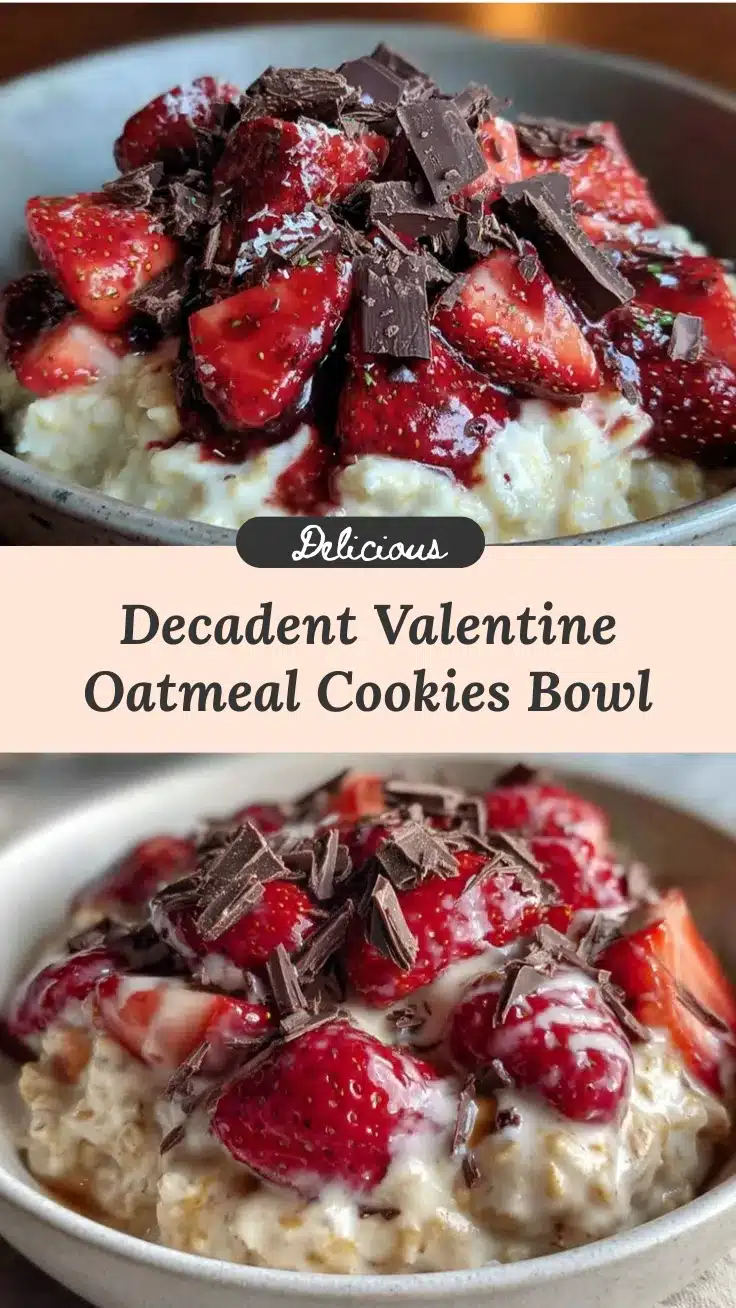 valentine cookies oatmeal bowl recipe