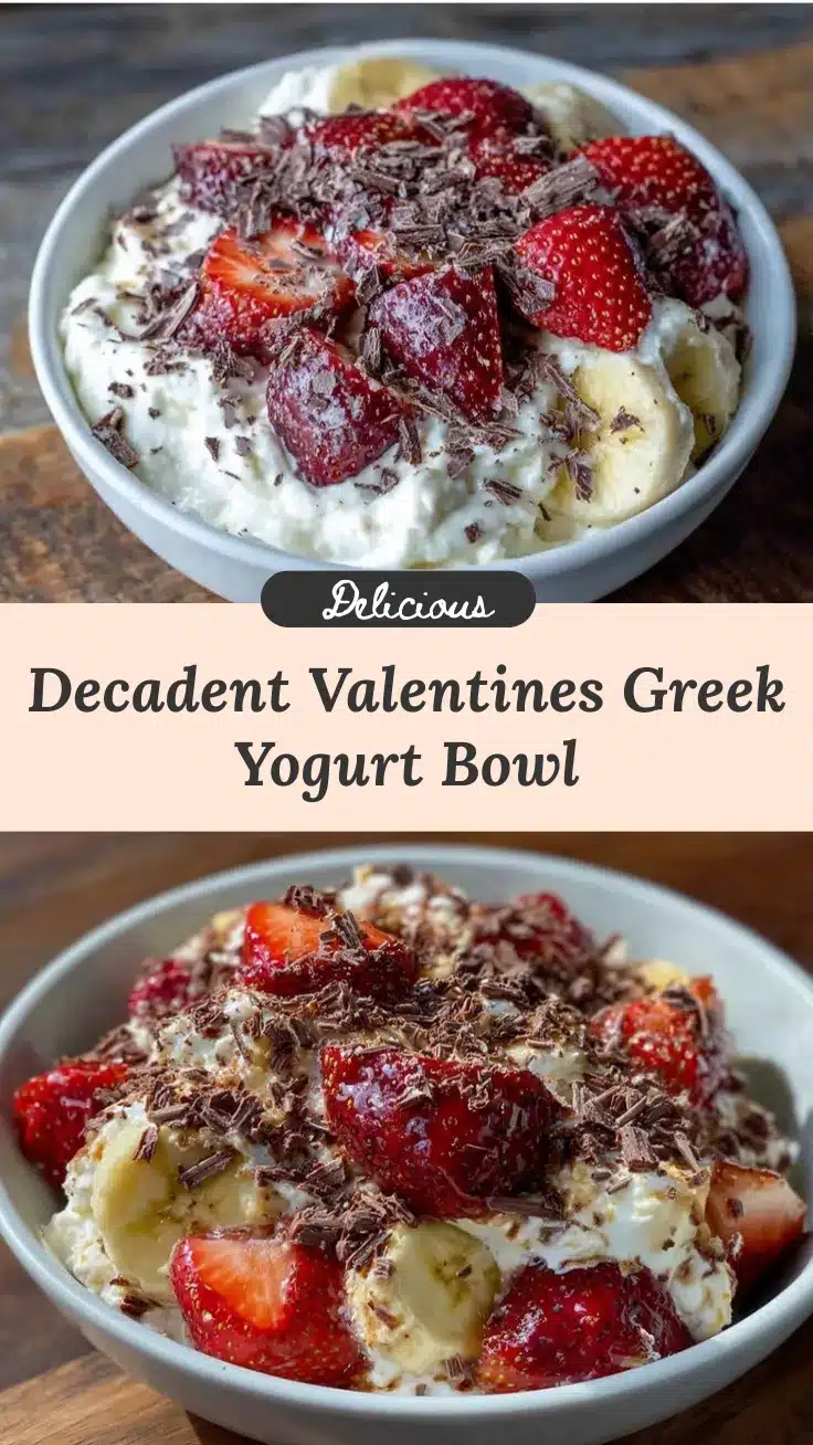 Valentines Strawberries Greek Yogurt Bowl recipe