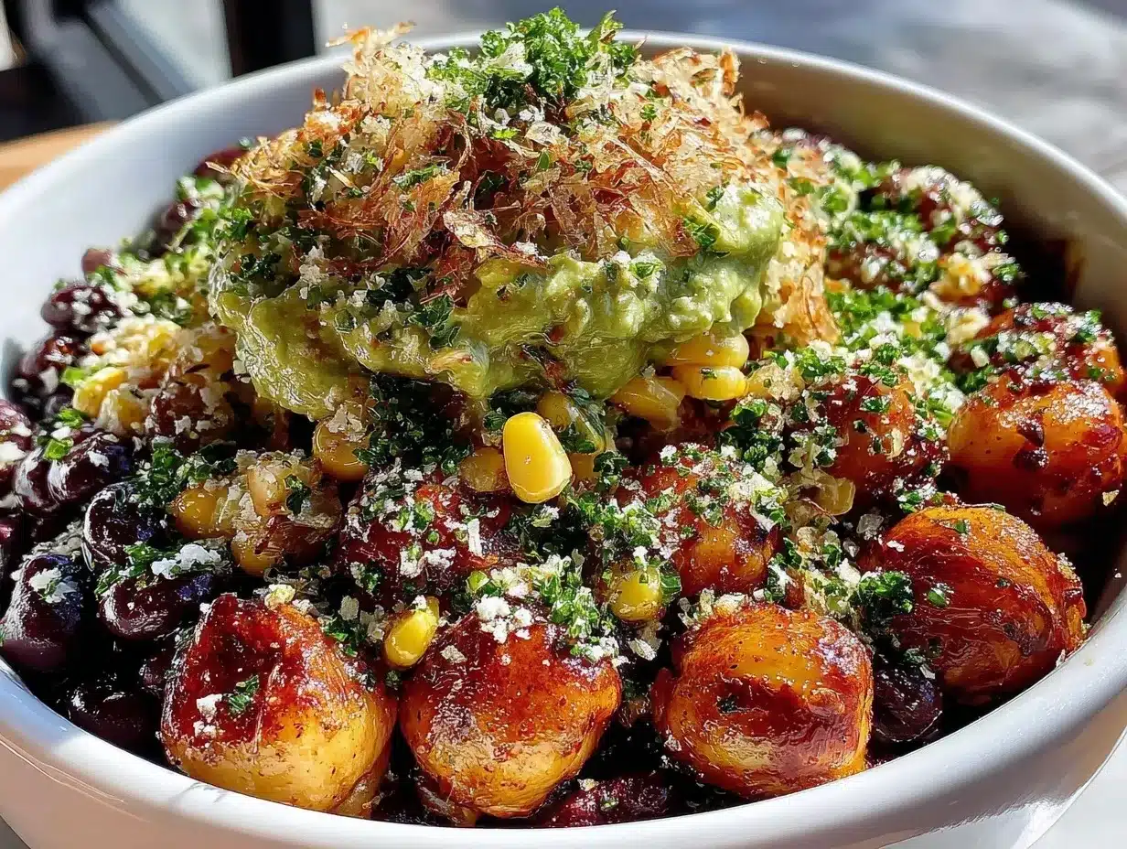 Vibrant New Years Eve Appetizers Dinner Bowl preparation steps