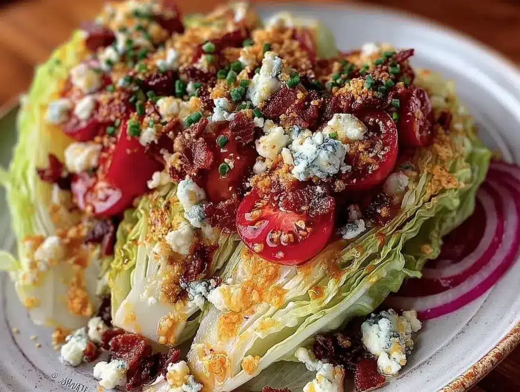 wedge salad with blue cheese - featured image