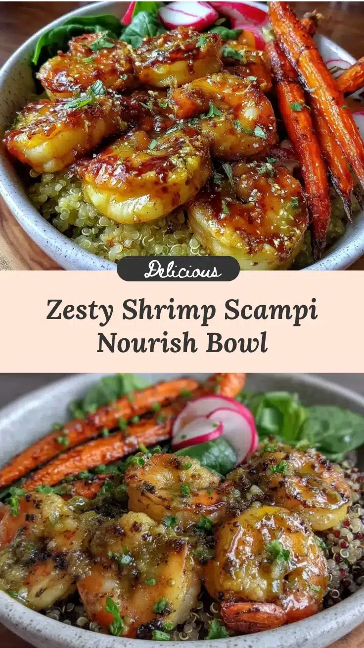 zesty shrimp scampi nourish bowl recipe