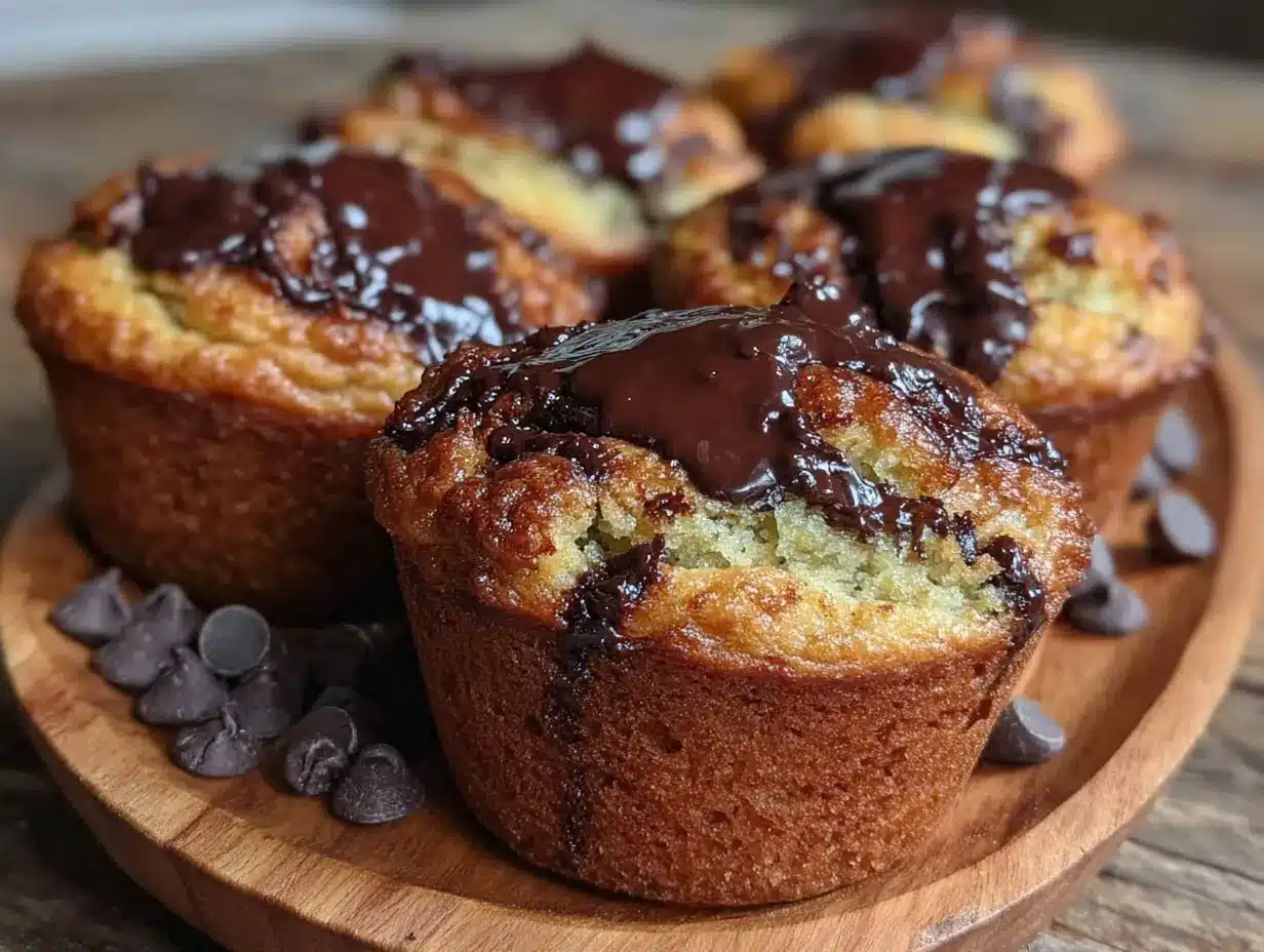 banana bread muffins with chocolate chips preparation steps