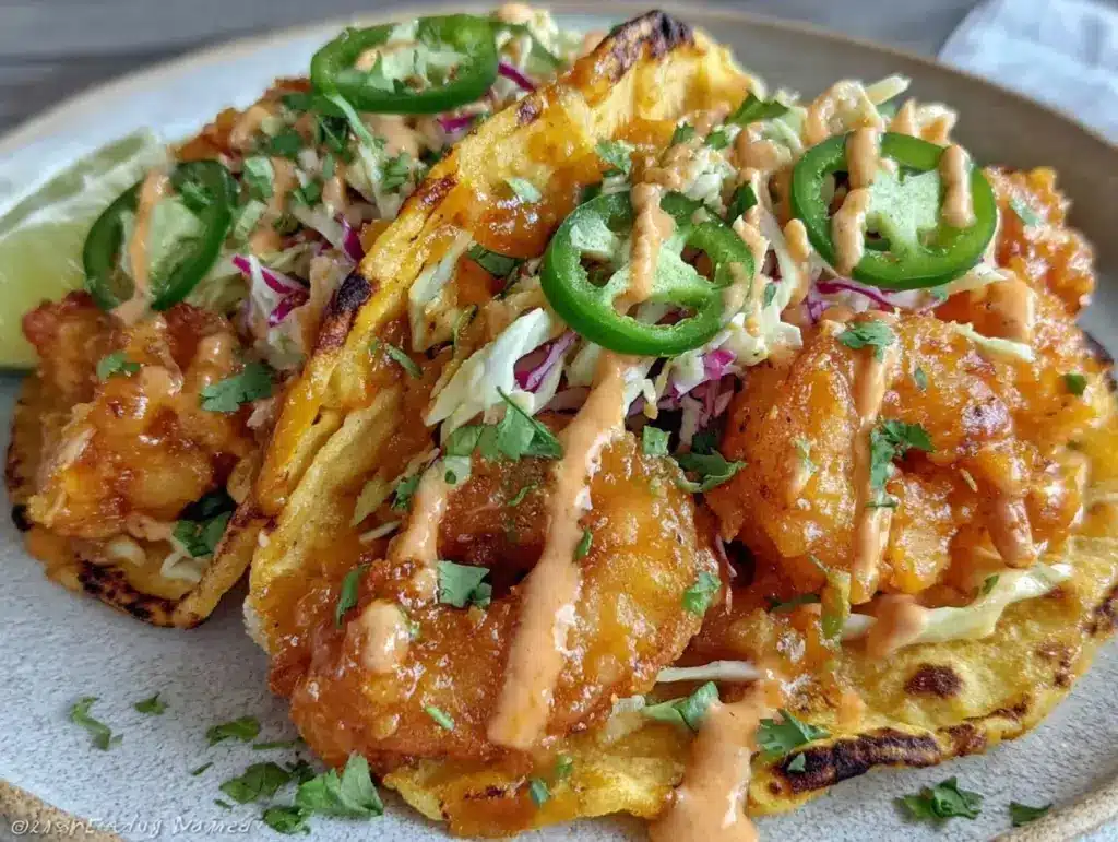 bang bang shrimp tacos - featured image