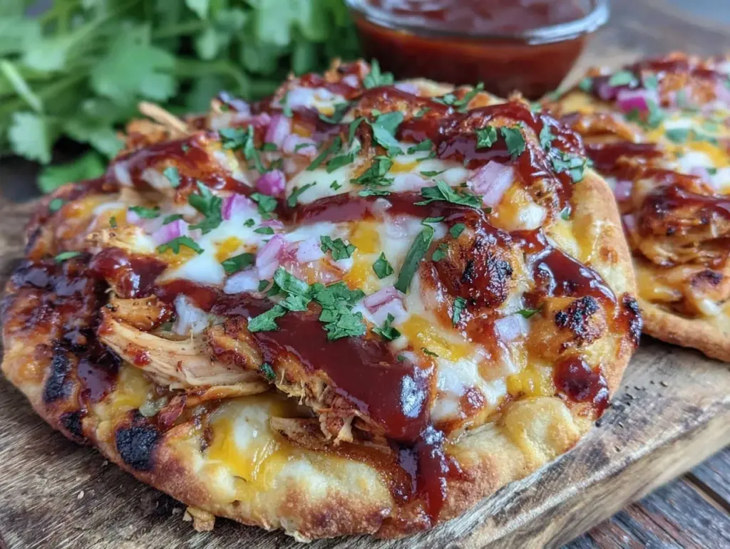 BBQ chicken flatbread pizza - featured image