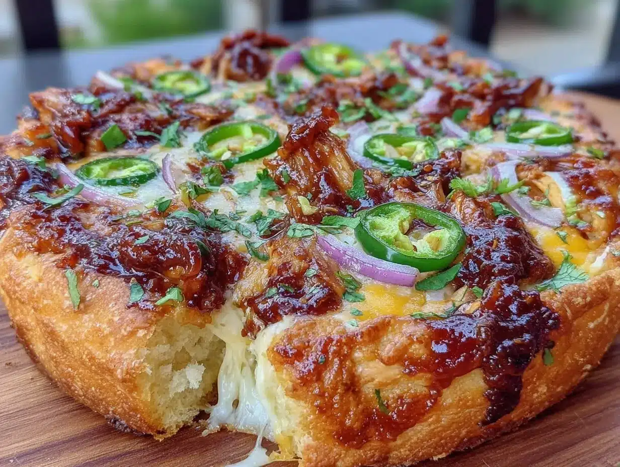 BBQ chicken pizza preparation steps