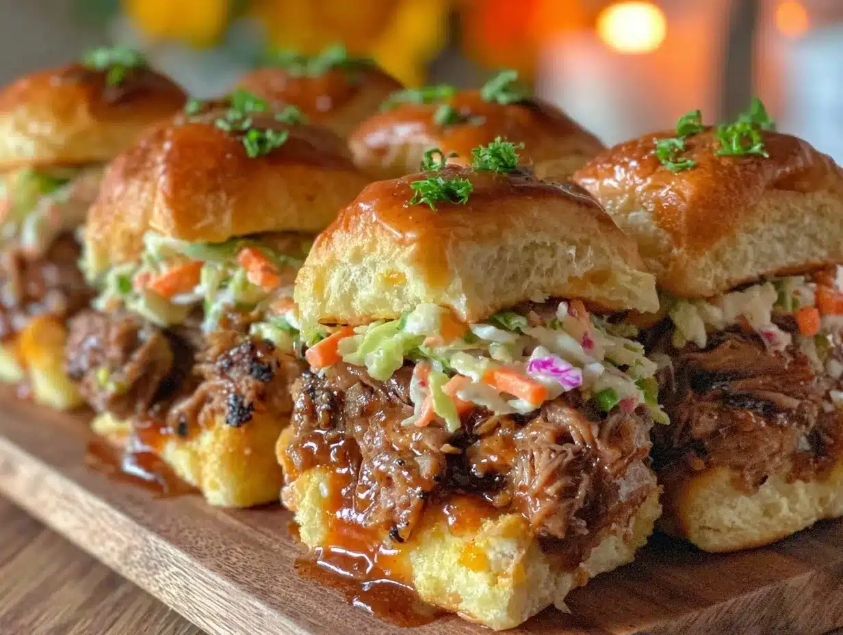 BBQ pulled pork sliders preparation steps