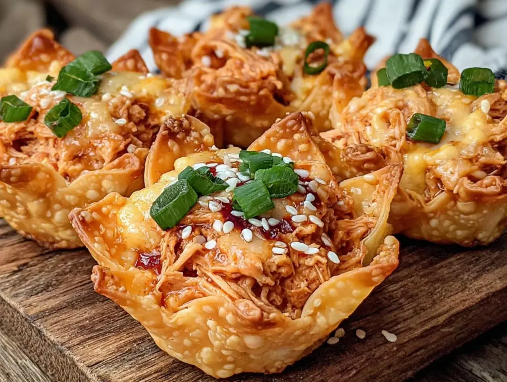 buffalo chicken wonton cups - featured image