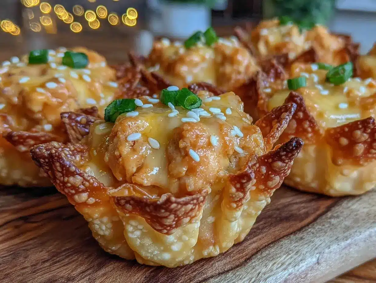 buffalo chicken wonton cups preparation steps