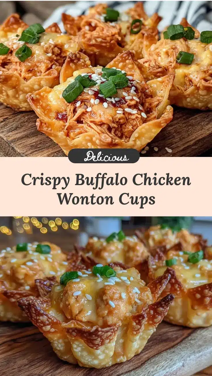 buffalo chicken wonton cups recipe