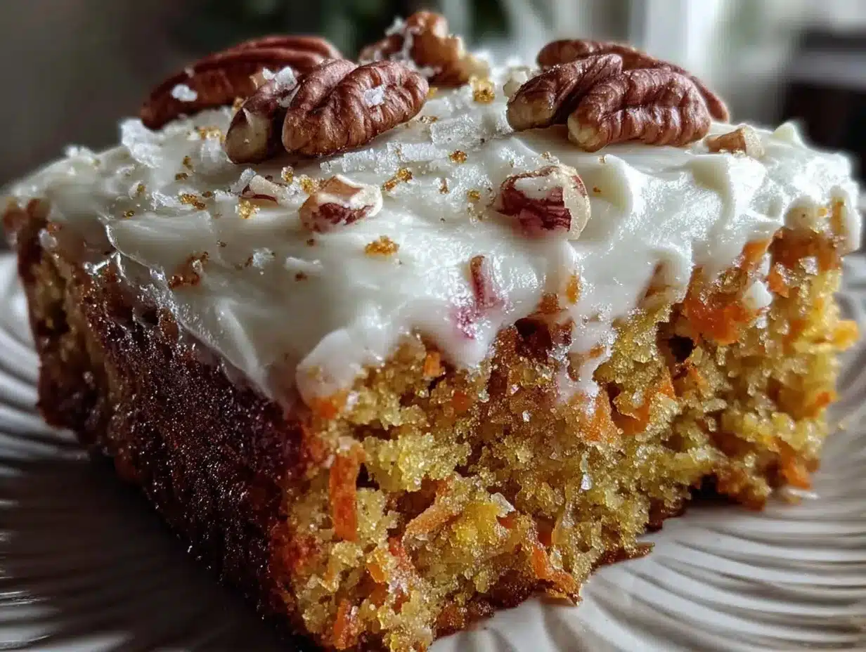 carrot cake sheet cake preparation steps