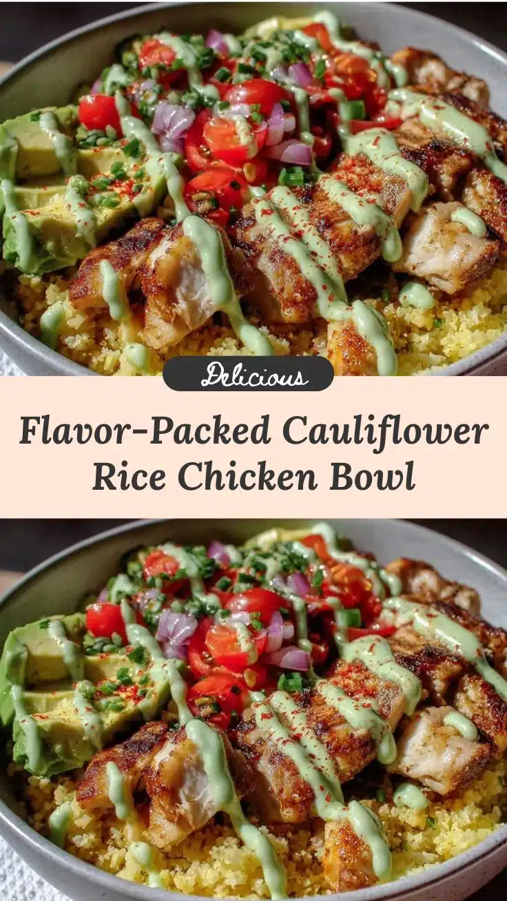 cauliflower rice chicken bowl recipe