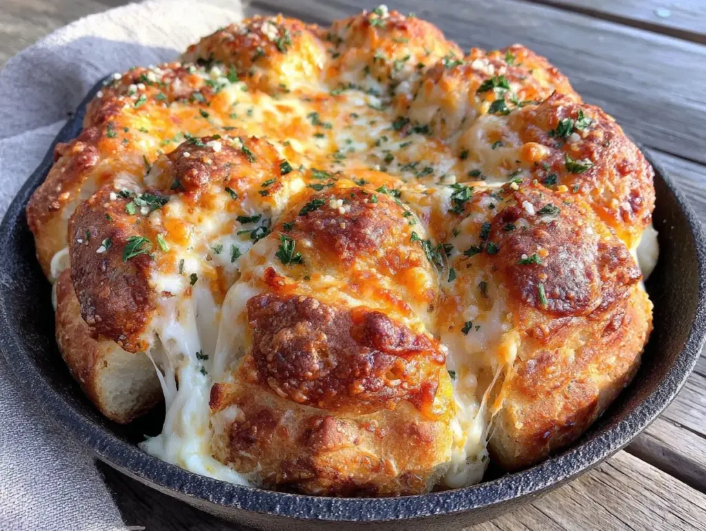 cheesy garlic pull-apart beer bread - featured image