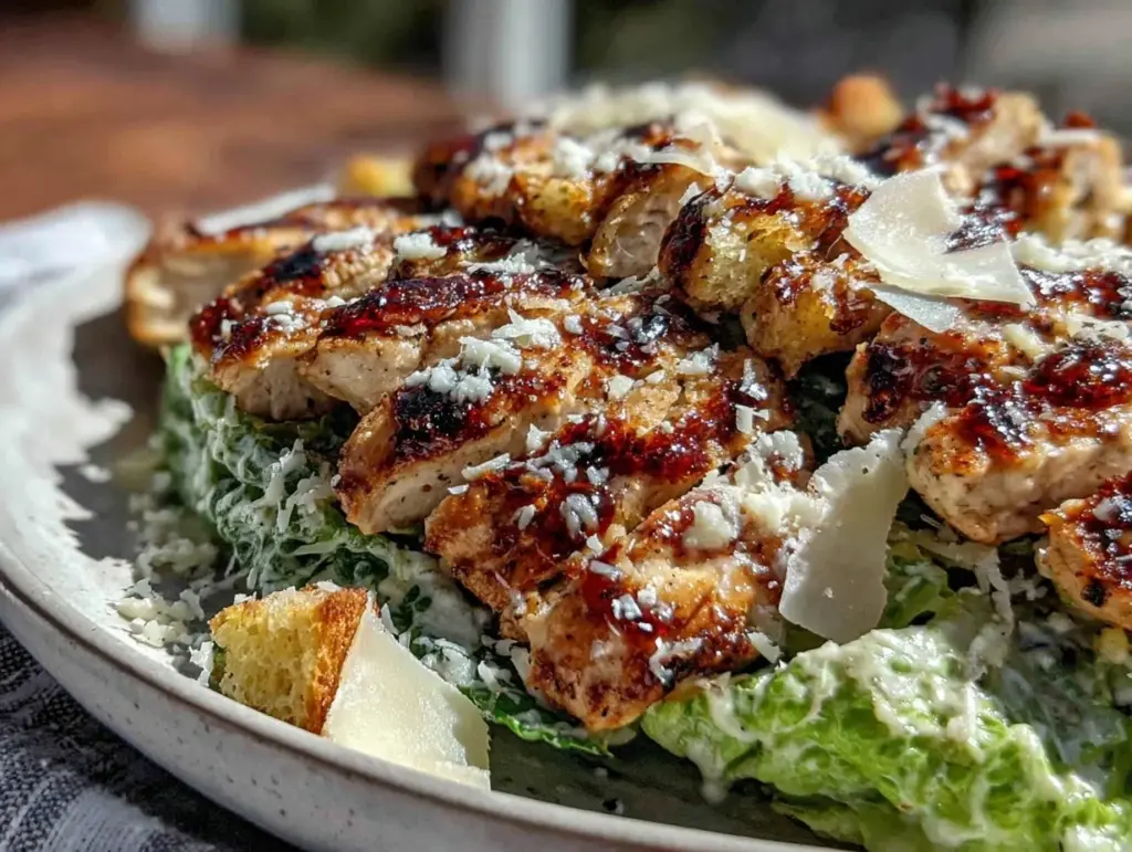 chicken caesar salad recipe - featured image