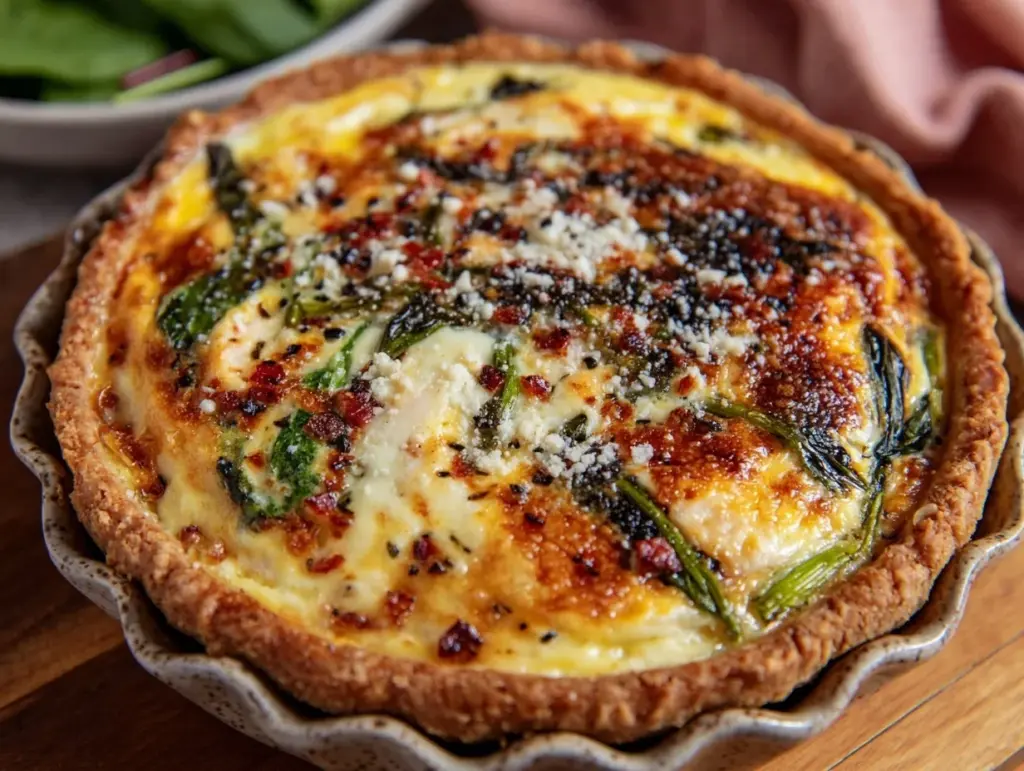 chicken quiche recipe - featured image