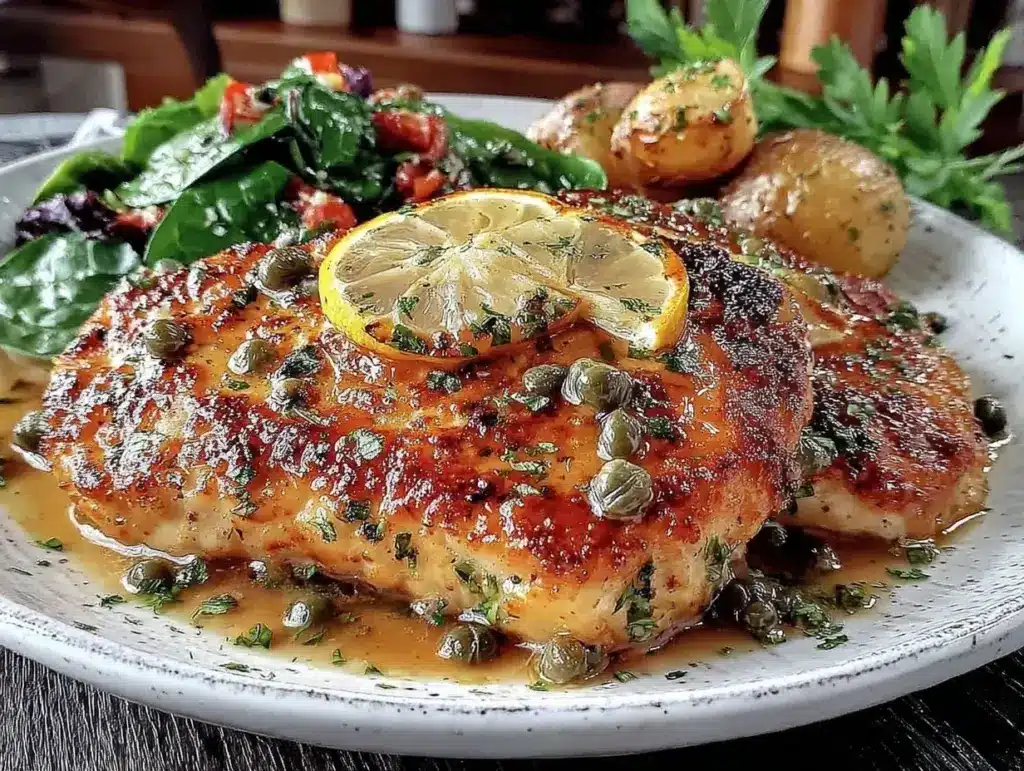 chicken scallopini with lemon-caper sauce - featured image