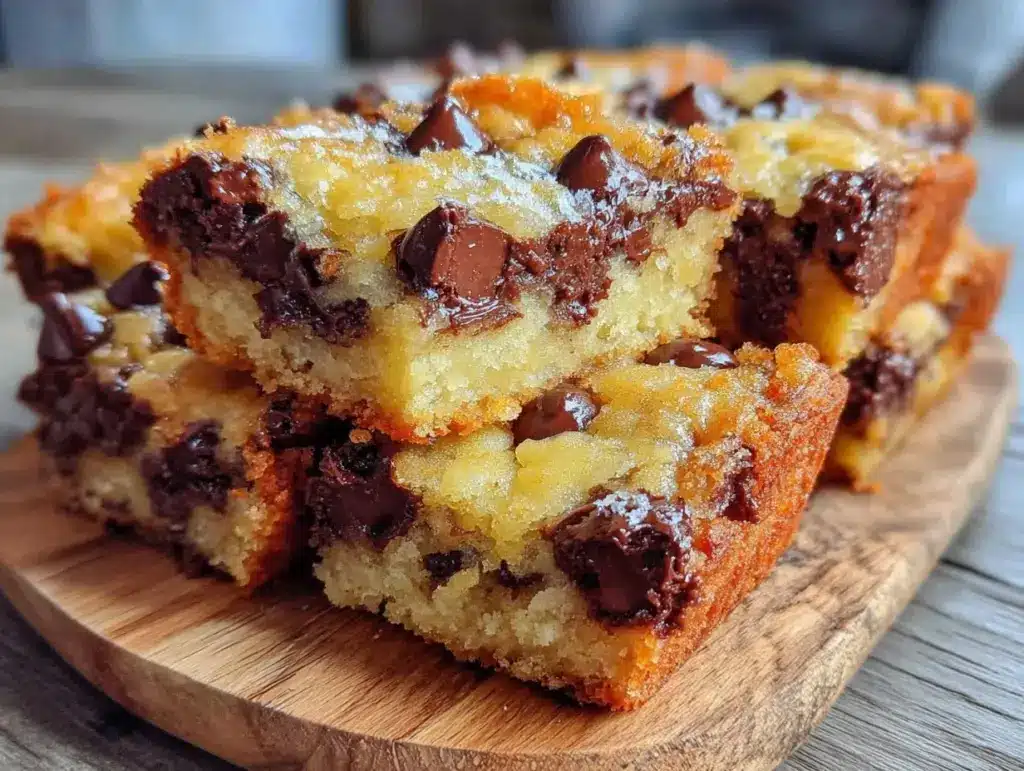 chocolate chip cookie bars - featured image