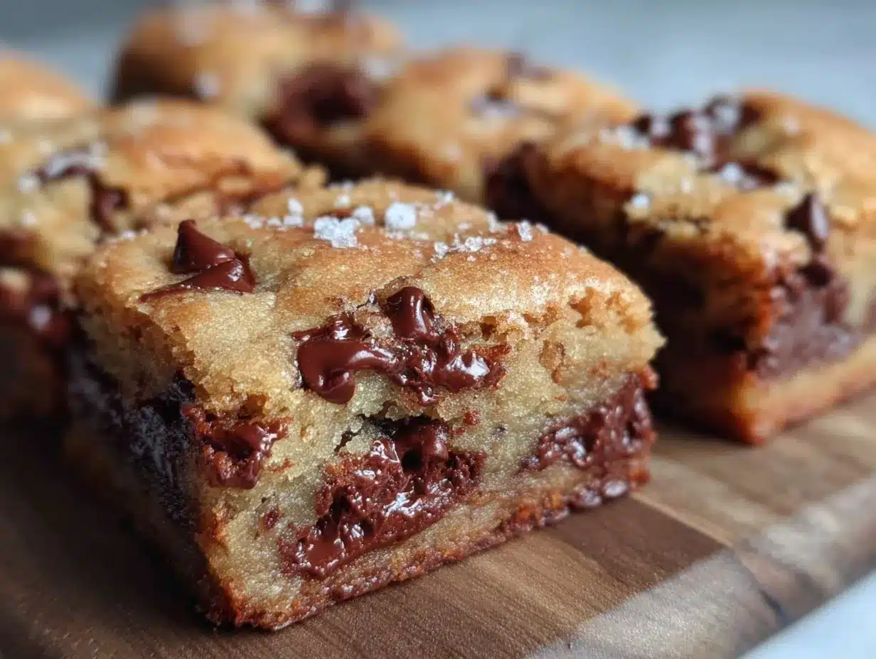 chocolate chip cookie bars preparation steps