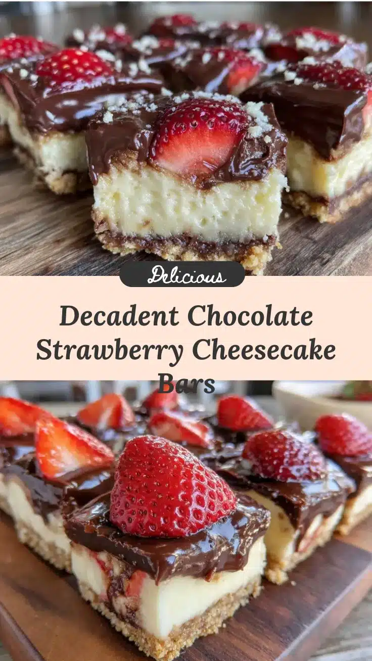 chocolate-covered strawberry cheesecake bars recipe