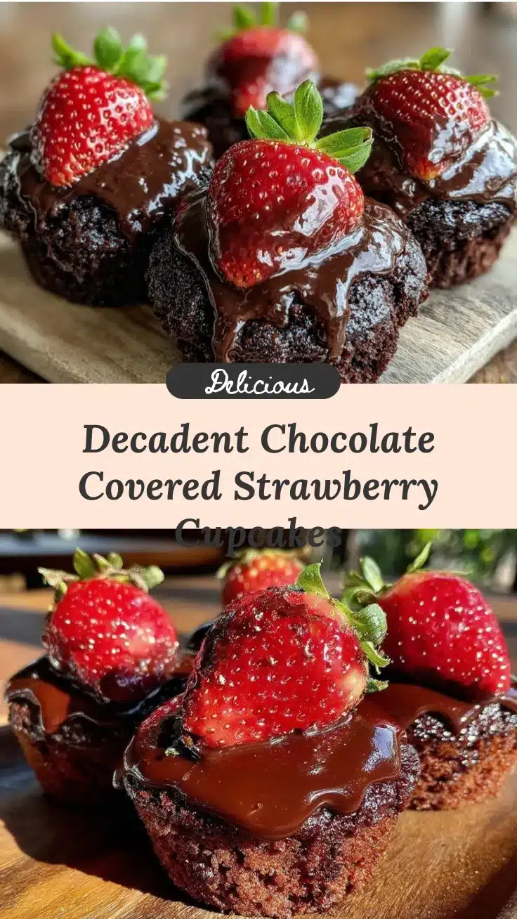 chocolate-covered strawberry cupcakes recipe