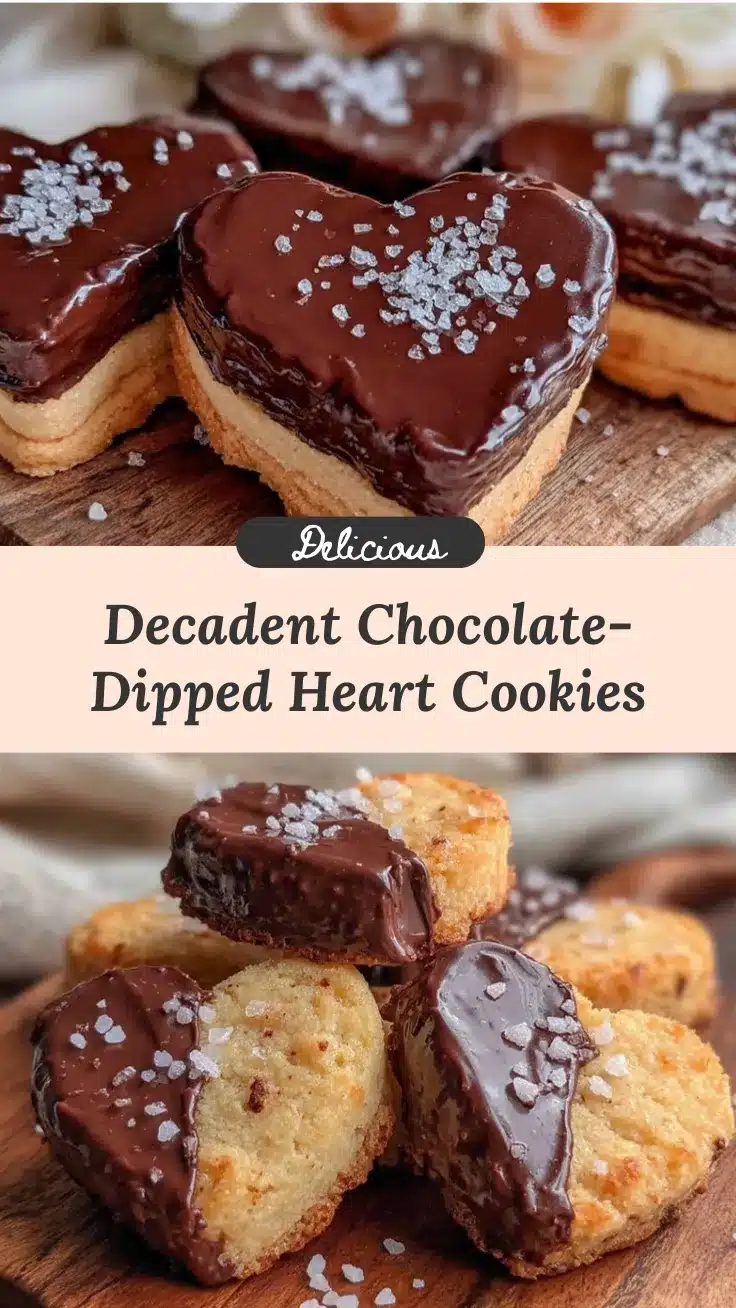 chocolate-dipped heart sugar cookies recipe
