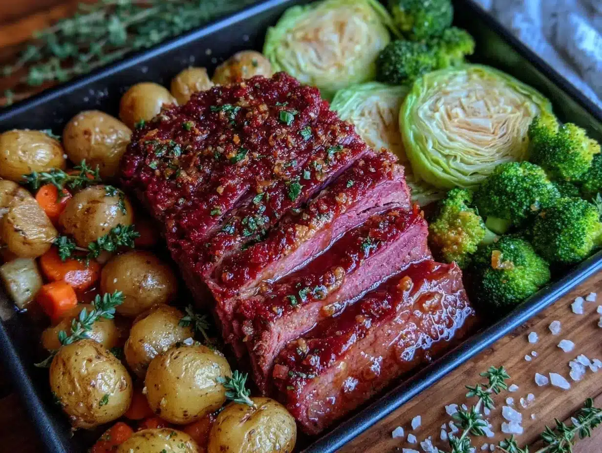 corned beef and cabbage sheet pan dinner preparation steps