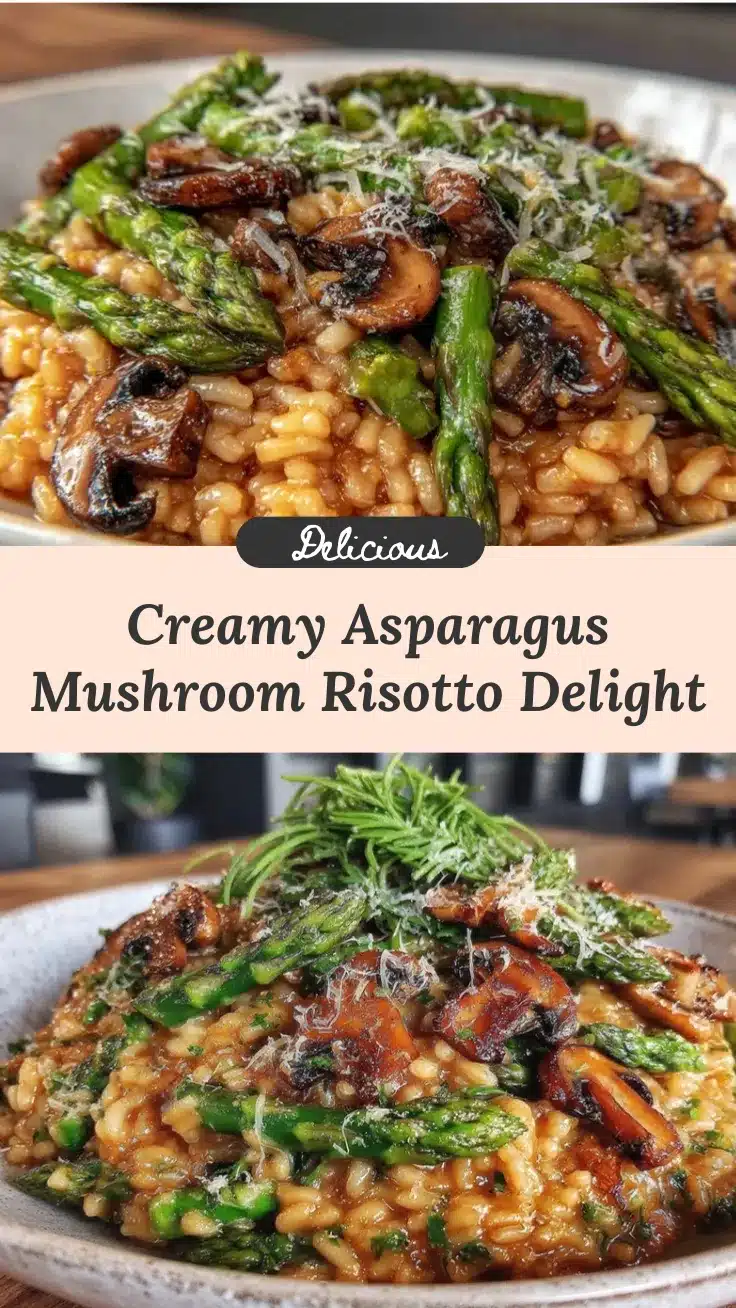 creamy asparagus and mushroom risotto recipe