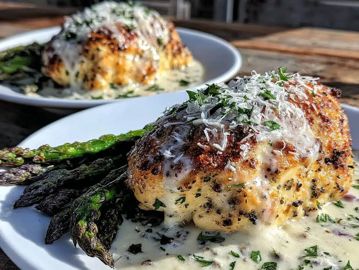 creamy garlic parmesan chicken for two preparation steps
