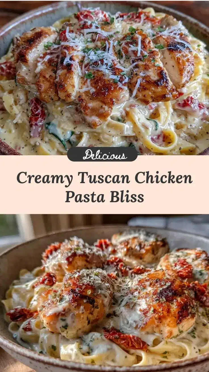 creamy tuscan chicken pasta recipe