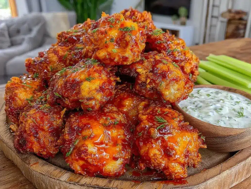 crispy baked chicken wings buffalo sauce - featured image