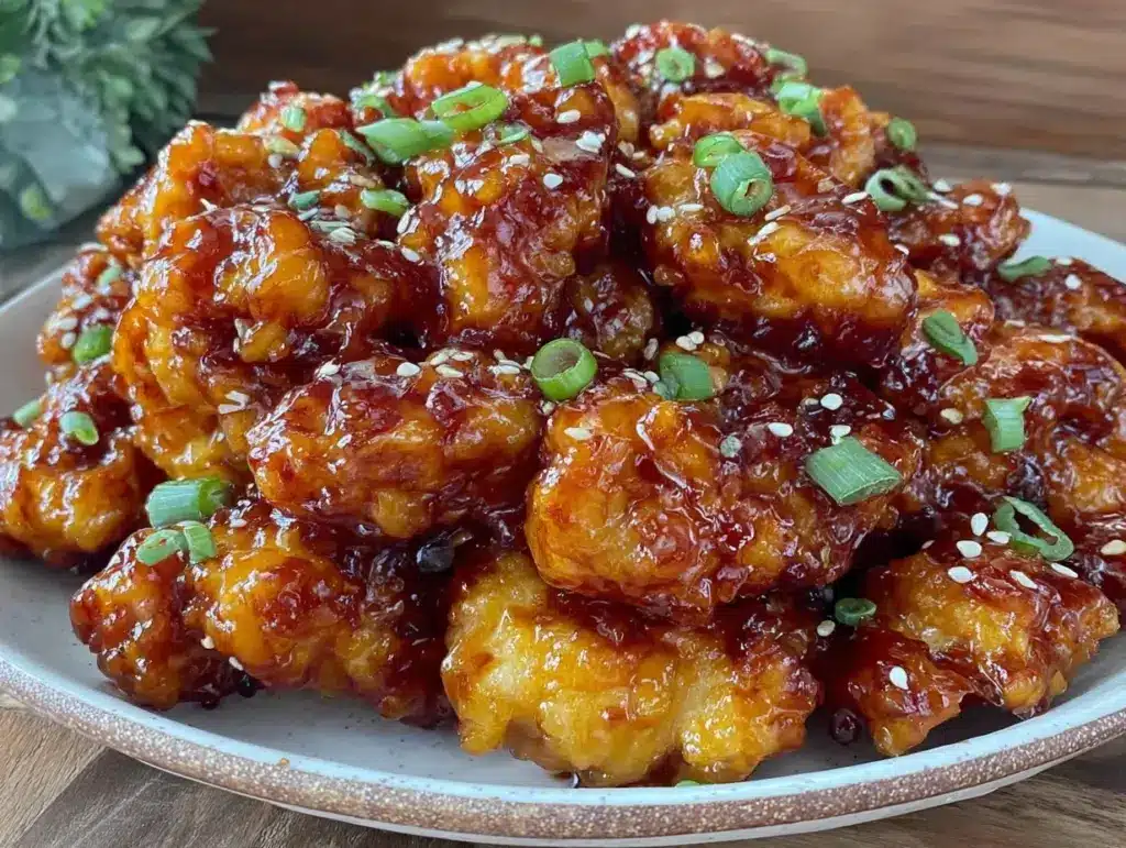 crispy orange chicken recipe - featured image