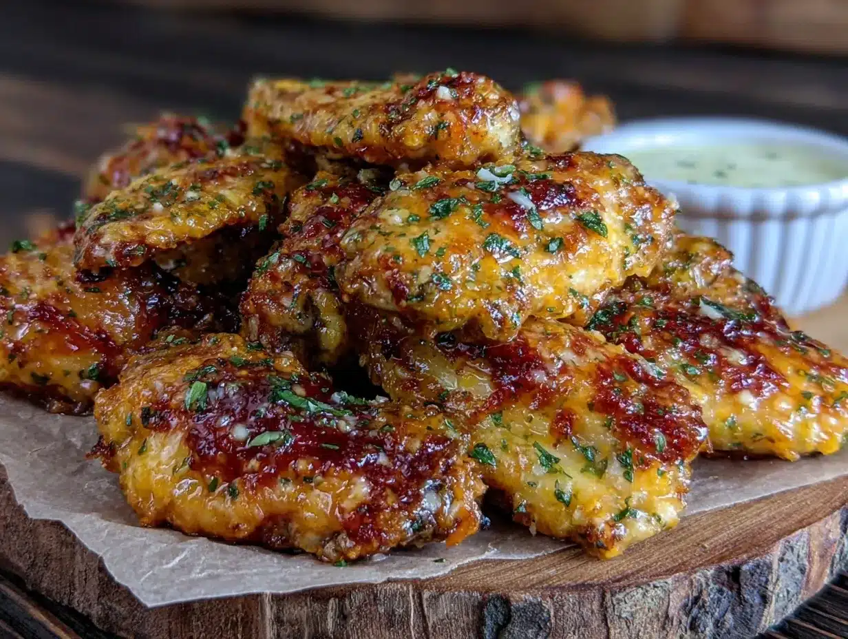 crispy parmesan garlic wings preparation steps