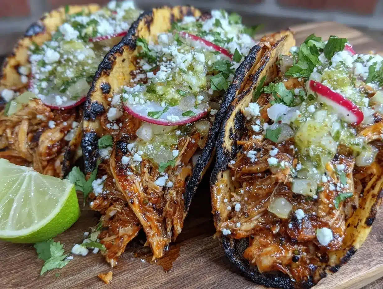 crockpot chicken tacos with salsa verde preparation steps