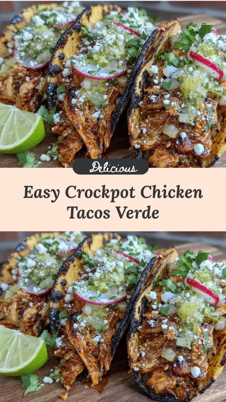 crockpot chicken tacos with salsa verde recipe