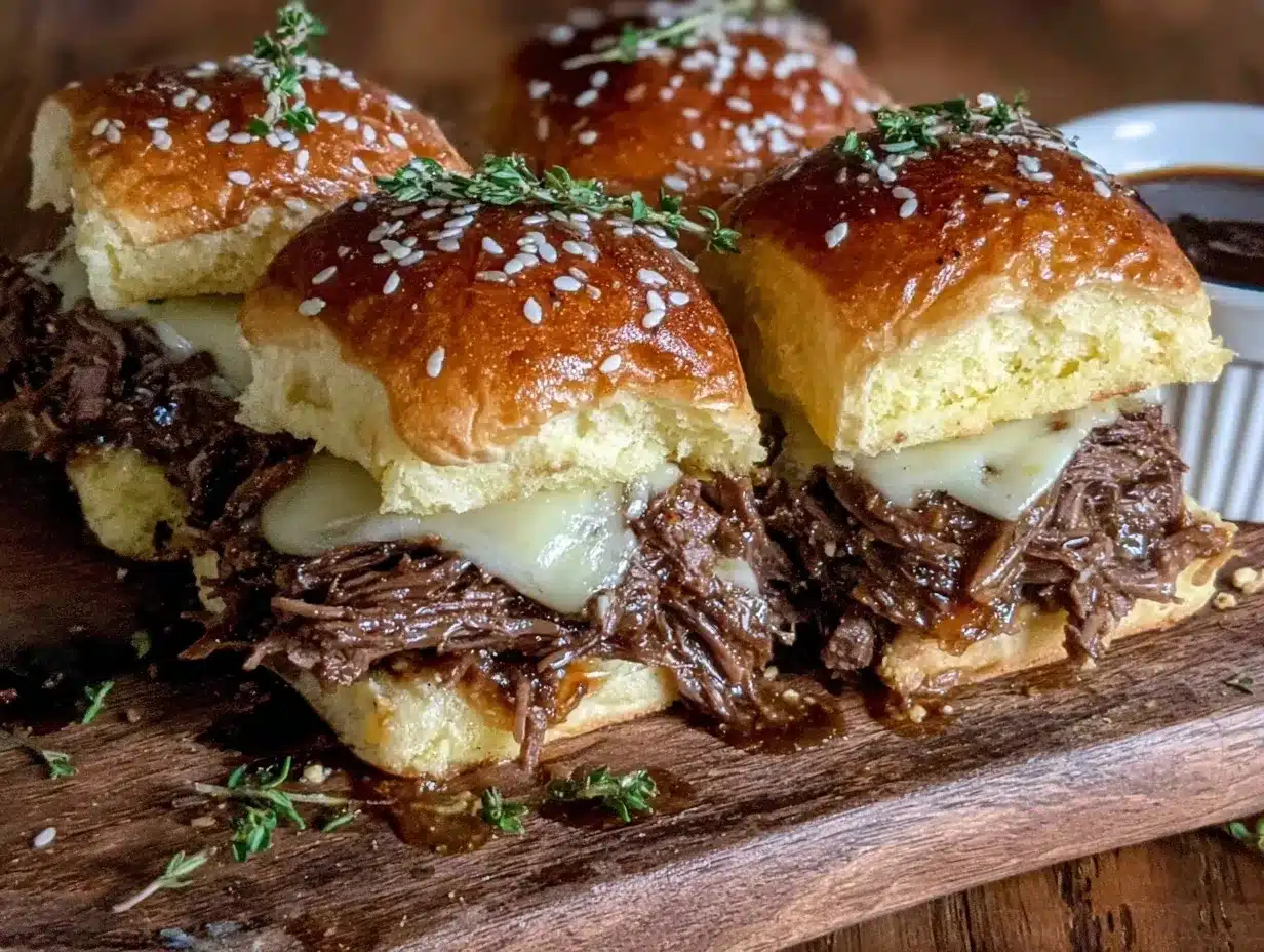 crockpot french dip sliders preparation steps