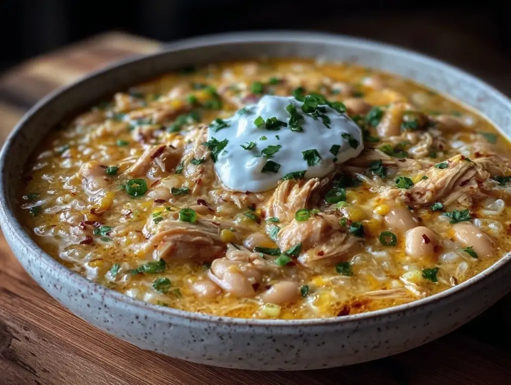 crockpot white chicken chili - featured image