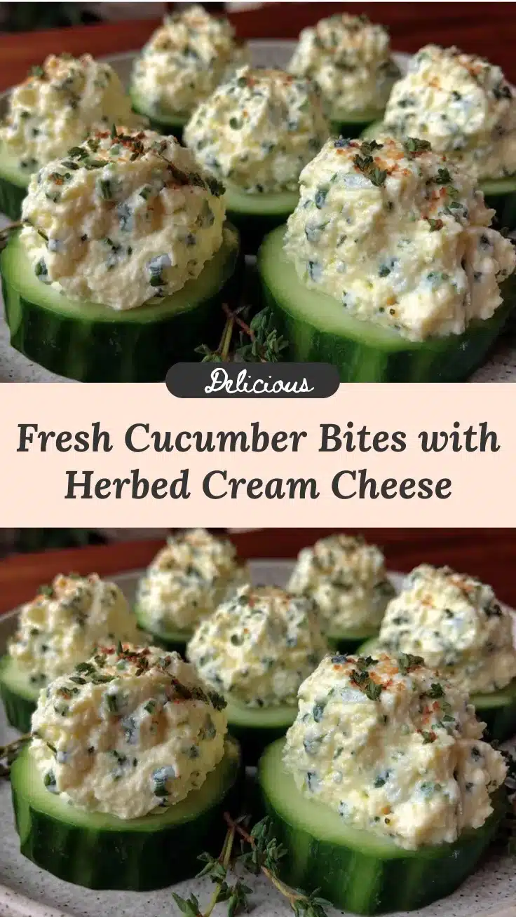 cucumber bites with herbed cream cheese recipe