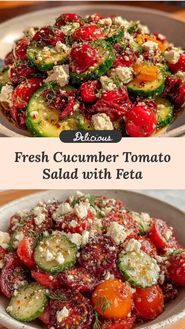 cucumber tomato salad with feta and dill recipe