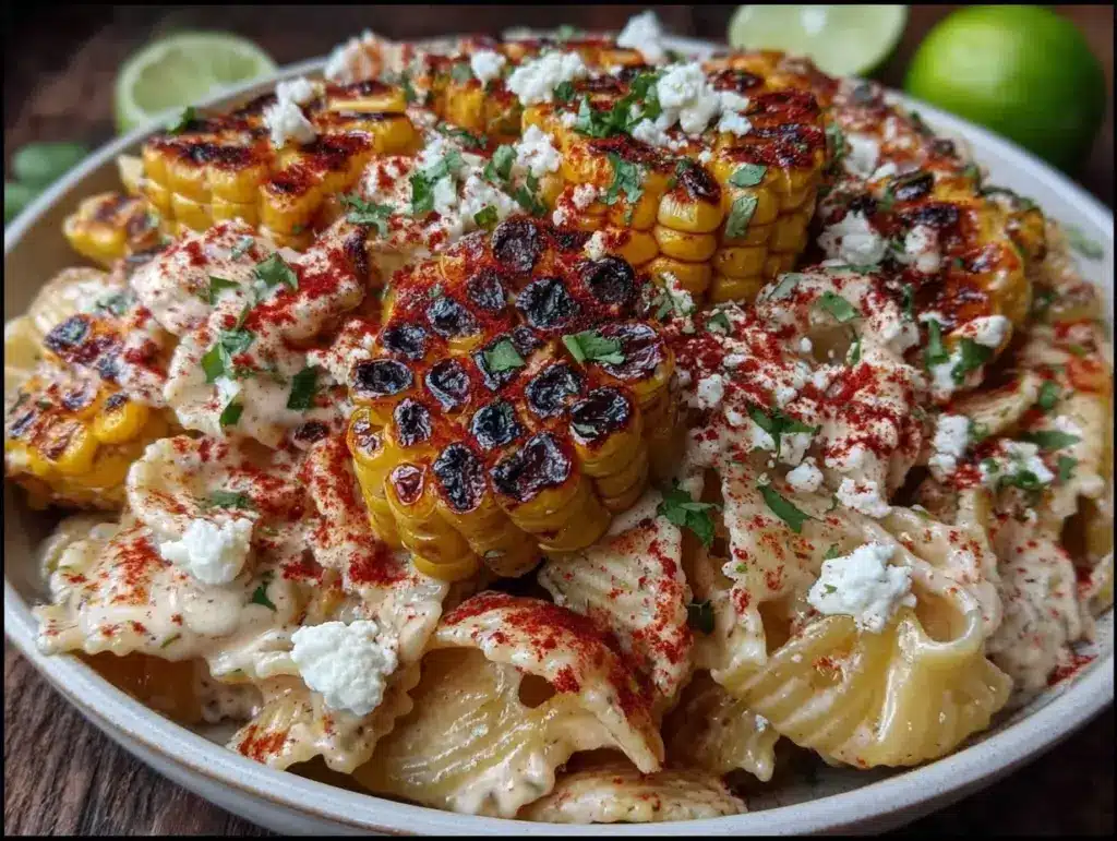 elote Mexican street corn pasta salad - featured image