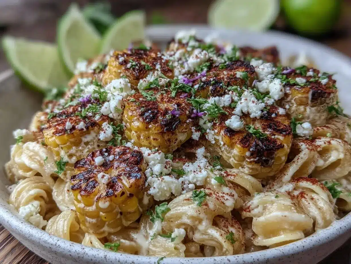 elote Mexican street corn pasta salad preparation steps