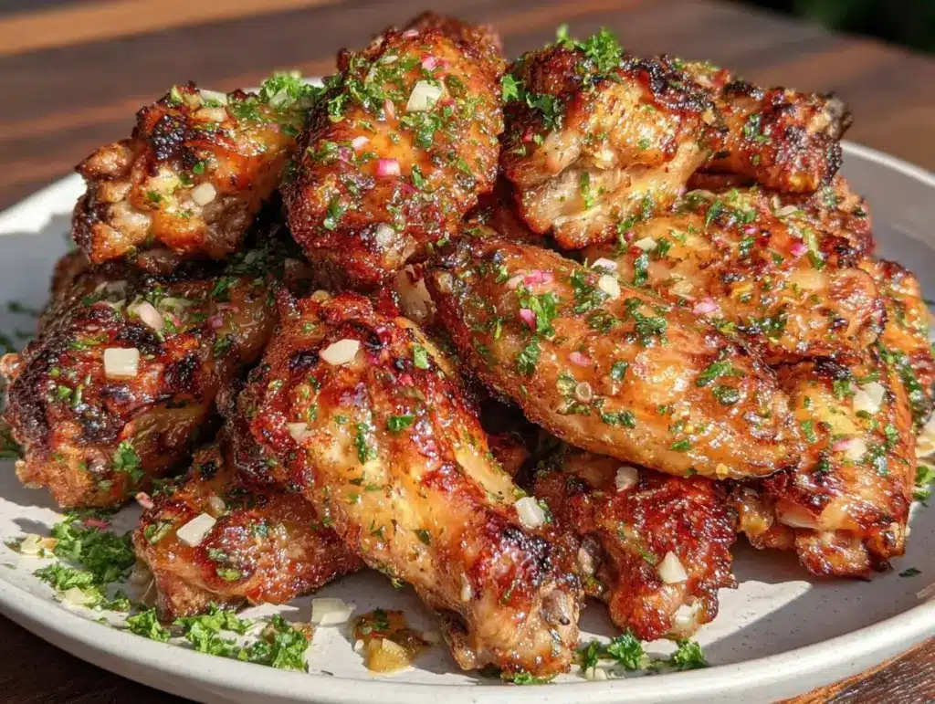 garlic butter chicken wings - featured image