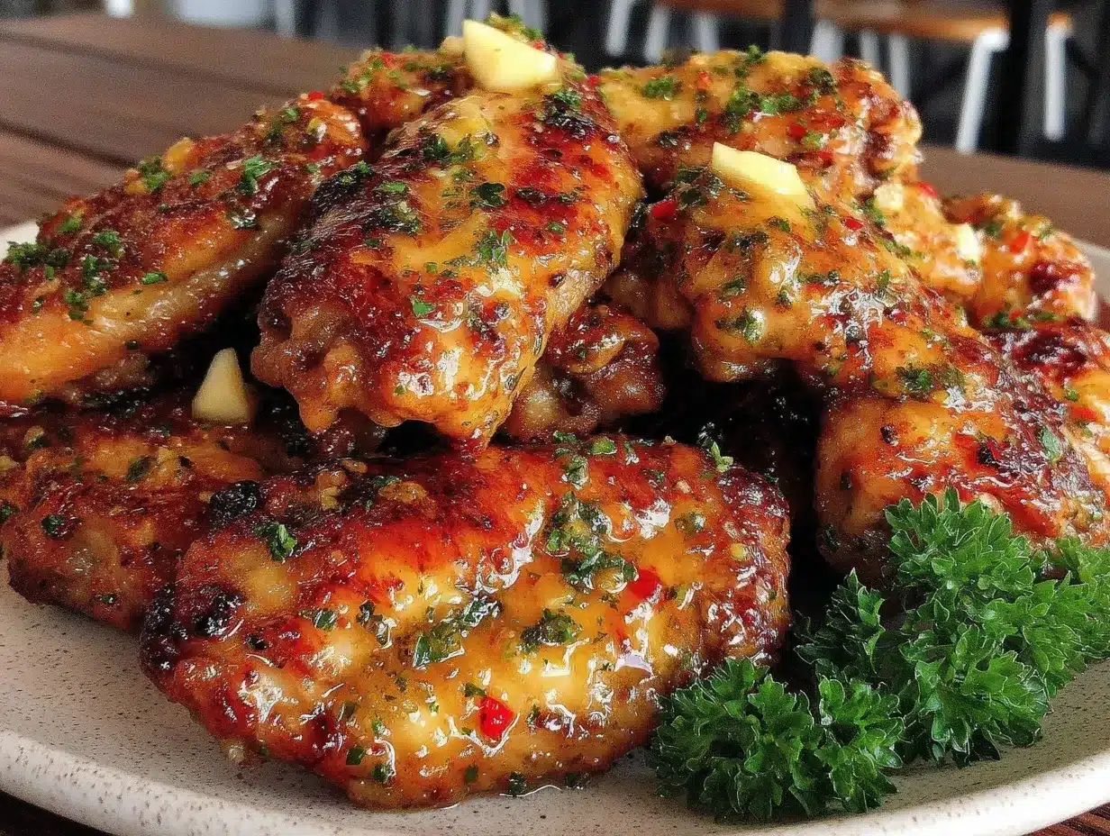 garlic butter chicken wings preparation steps