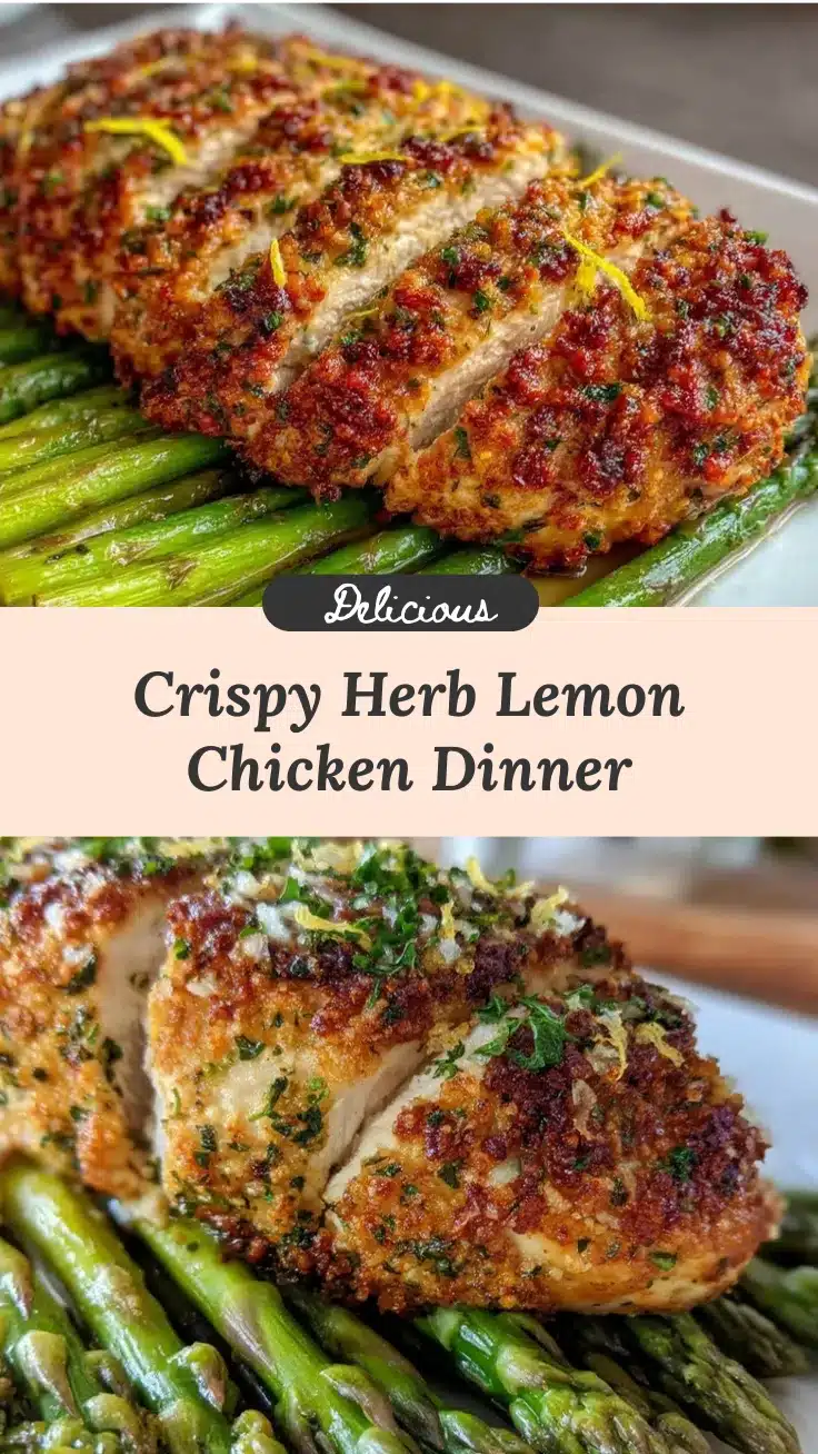 herb-crusted lemon chicken recipe