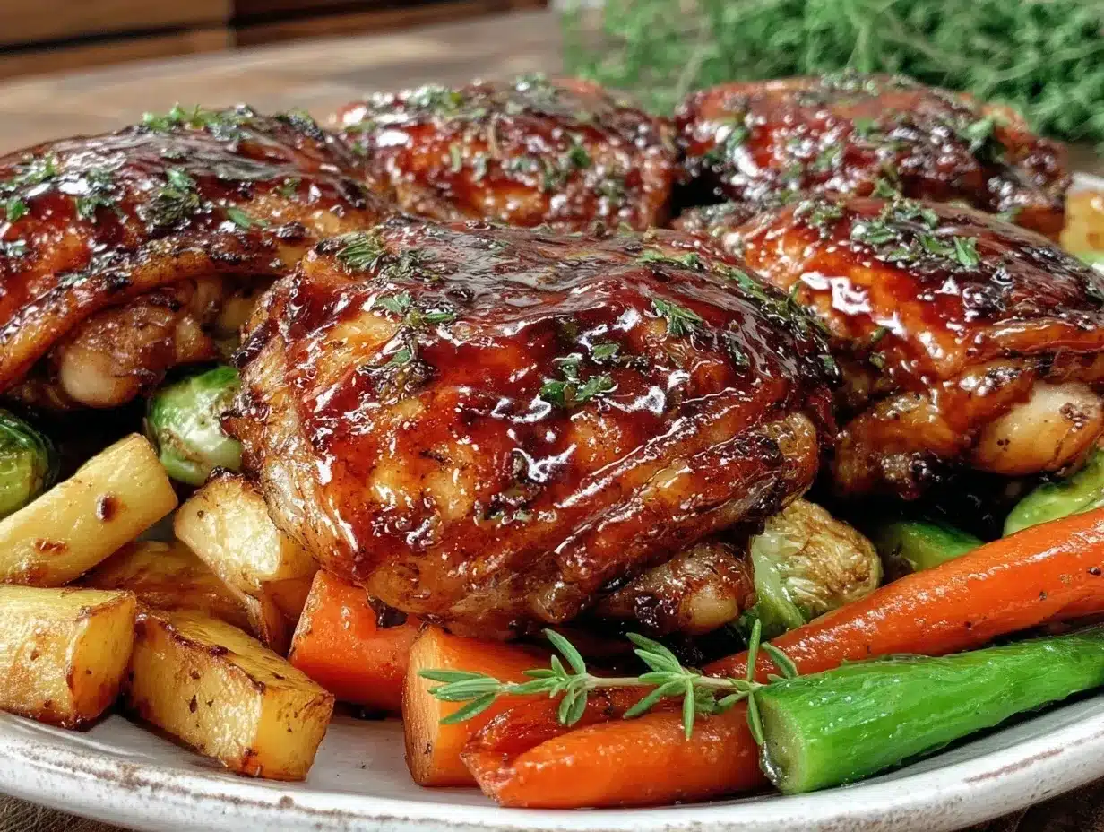 honey balsamic glazed chicken thighs preparation steps