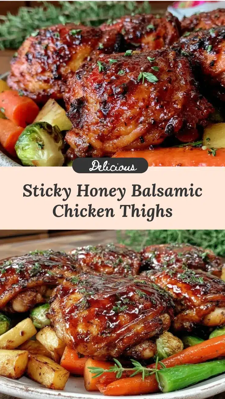 honey balsamic glazed chicken thighs recipe