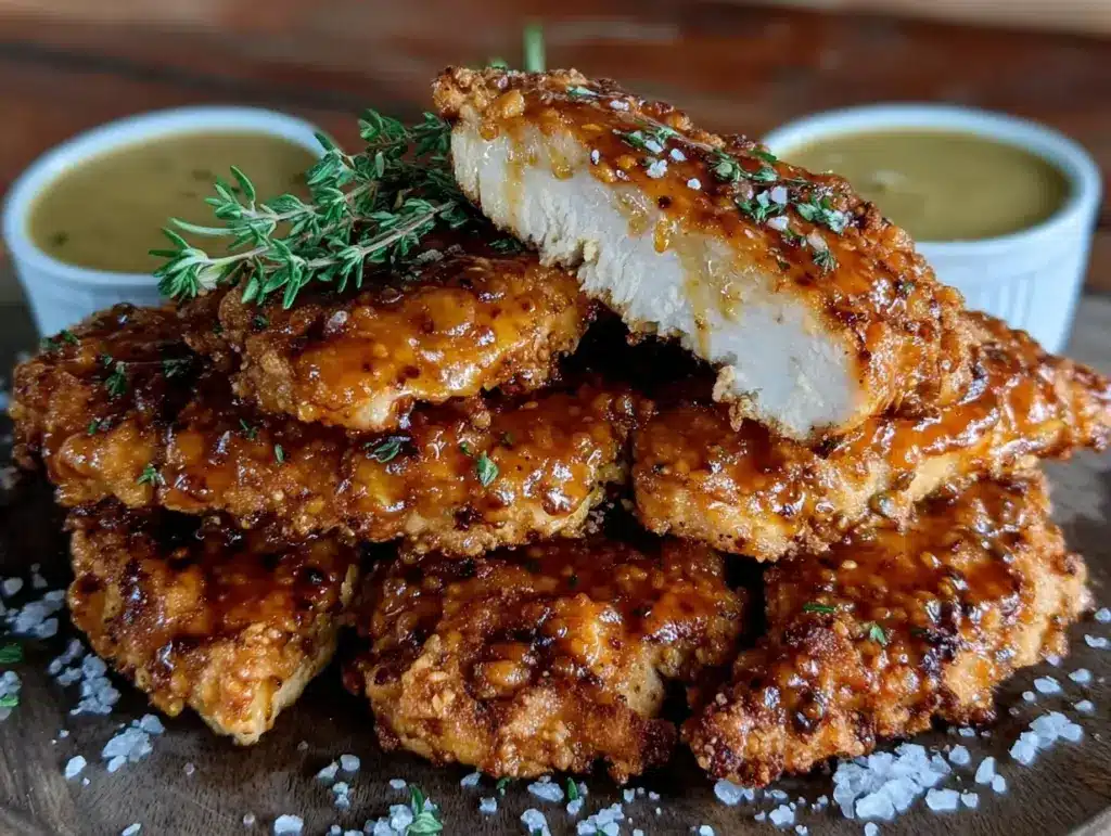 honey mustard chicken tenders - featured image